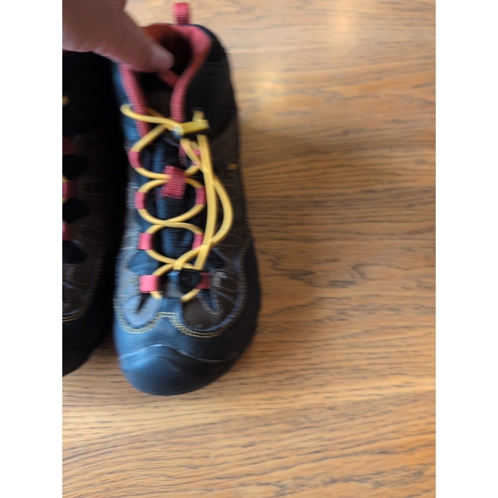 Keen - Pagosa Mid WaterProof Brown Yellow Hiking Boots - Youth Sz 5-EU 37 Great - Picture 2 of 7